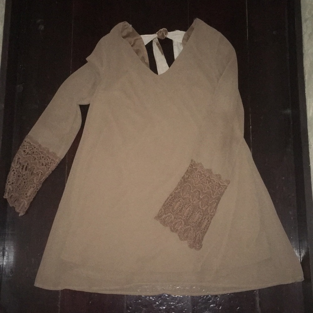 Camel mini dress